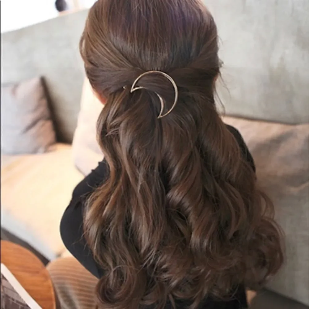Hair pin Electroplated Alloy half moon